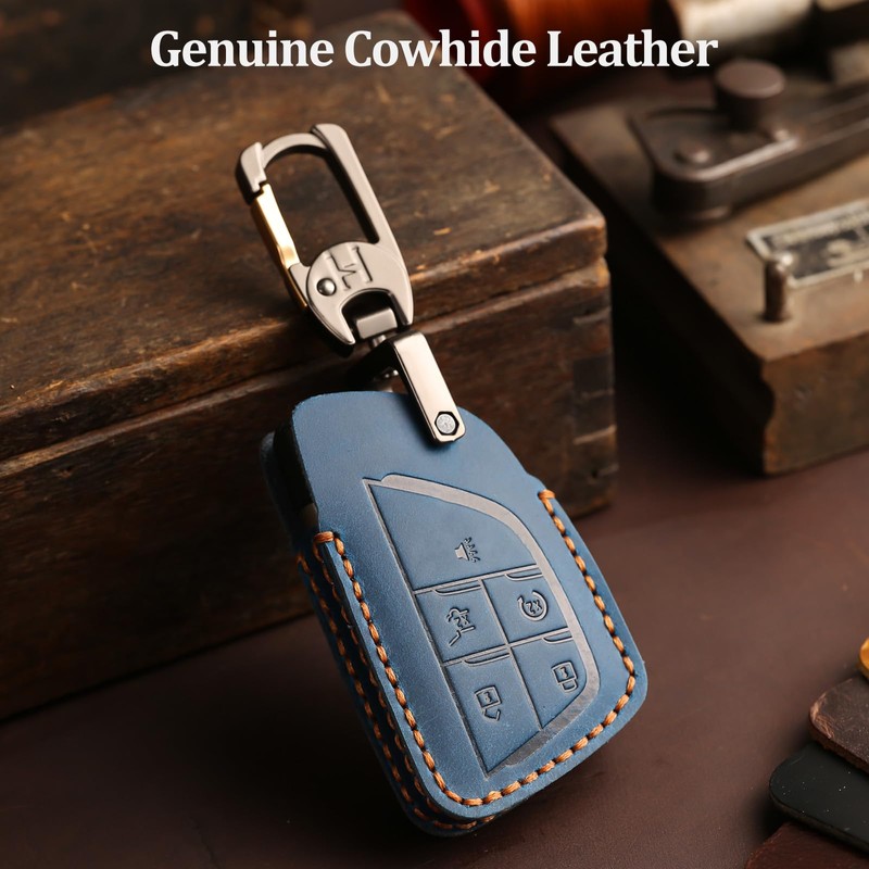 Aoocar Leather Key Fob Cover, Compatible with 2021-2025 2026 GMC