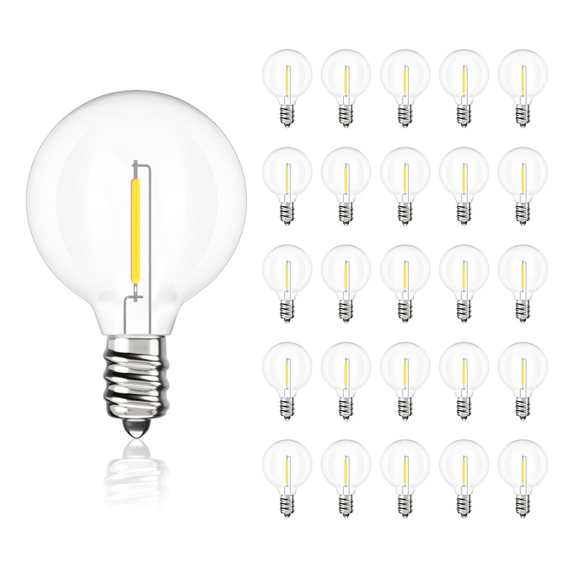 Svater G40 LED Replacement Bulbs for Outdoor String Lights, 25