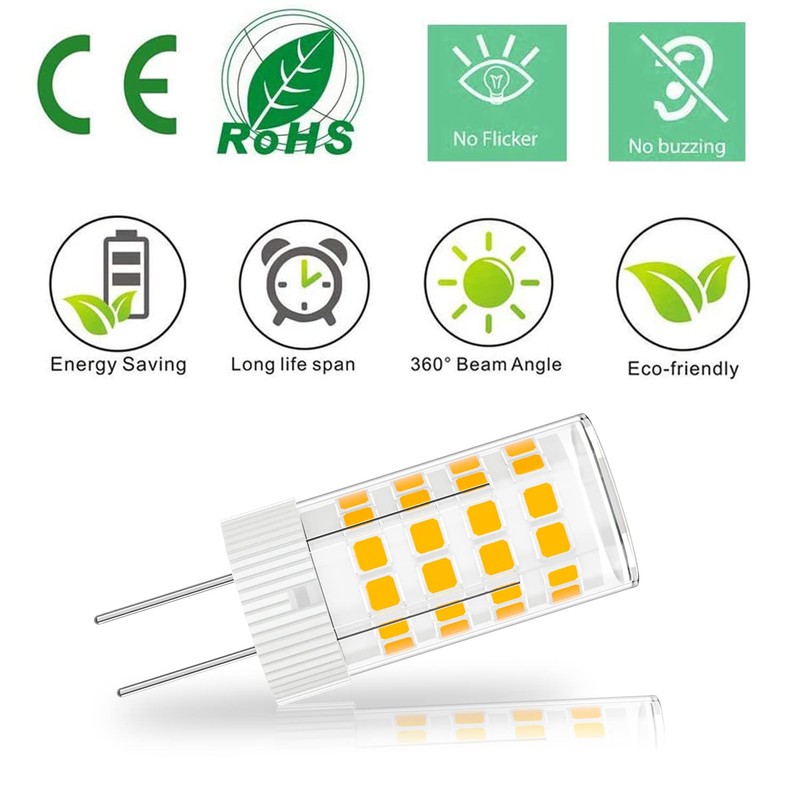 Gaormii G4 LED Bulb 5W 2700K Warm White Bi-pin T3