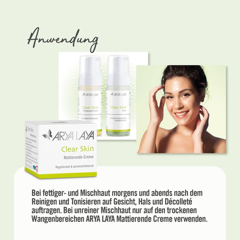 ARYA LAYA Clear Skin Mattifying Cream, 50 ml