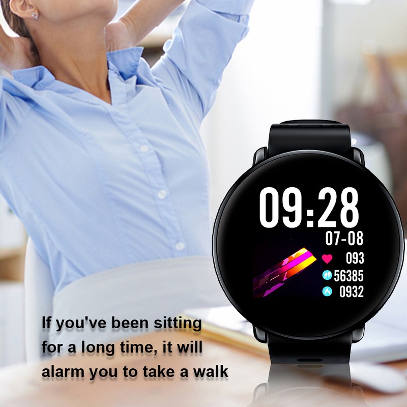 K1 1.3Inch Heart Rate Sleeping Monitor IP68 Waterproof Smartwatch(Black Gray)