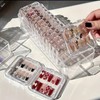 Press On Nail Storage Box Set, 10 Pieces, Transparent Acrylic