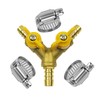Da by Hose Barb Ball Valve 3/8" Brass Connector Y