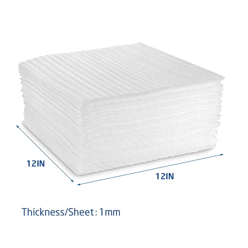 ASelected 50-Count Packing Foam Sheets, 12" x 12" Cushion Foam
