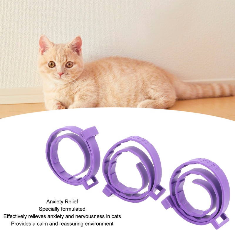 Cat Calming Collar Adjustable Soft Stress Anxiety Relief Kitten Relaxing