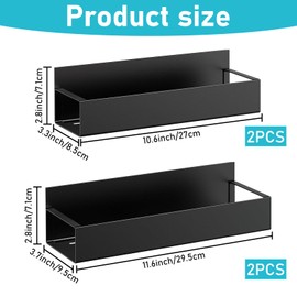 4 Pcs Magnetic Spray Can Holder, Magnet Toolbox Holder, Wall Mounted Spray Bottle Rack, Mechanic Paint Can Organizer, Tool Box Storage Rack for Garage Home Workspace (Black)