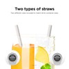Teranuvo Silicone Straw Set - 2 Straws, Cleaning tools, Carrying