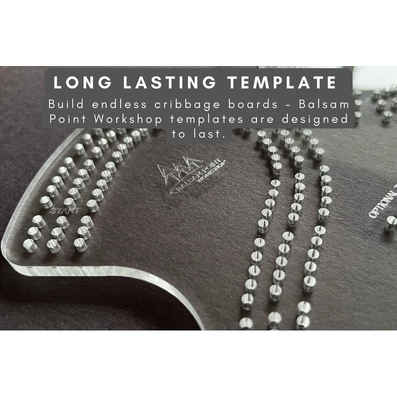 29 Design Cribbage Board Template 3-Track Heavy Duty Acrylic Jig