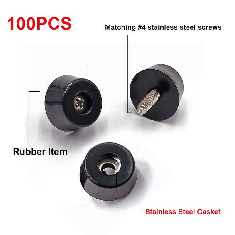 smseace 200PCS Rubber Feet for Cutting Board, 0.31inch H x