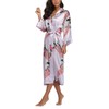 ABC-STAR Women's Kimono Robe Peacock & Blossom Robe Wedding Satin