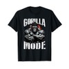 Gorilla Mode Beast Workout Gym Bodybuilding Fitness T-Shirt, black