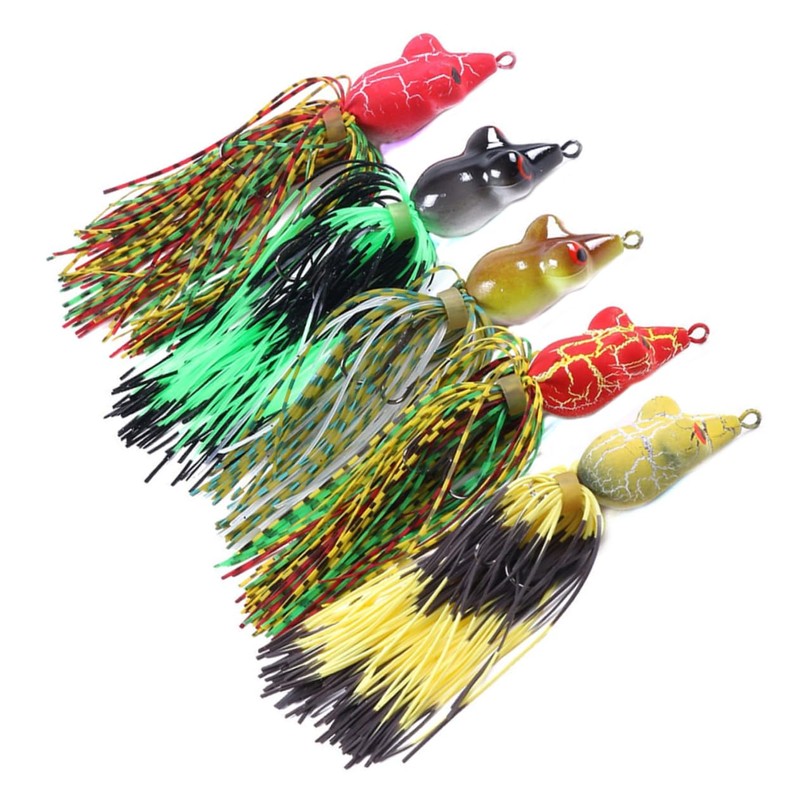 Outanaya 5pcs 9cm Bionic Baits Realistic Fishing 5 Durable Colors