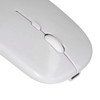 Wireless Mouse Rechargeable DualMode 2.4G Ergonomic Mute Optical Computer Accessories(White