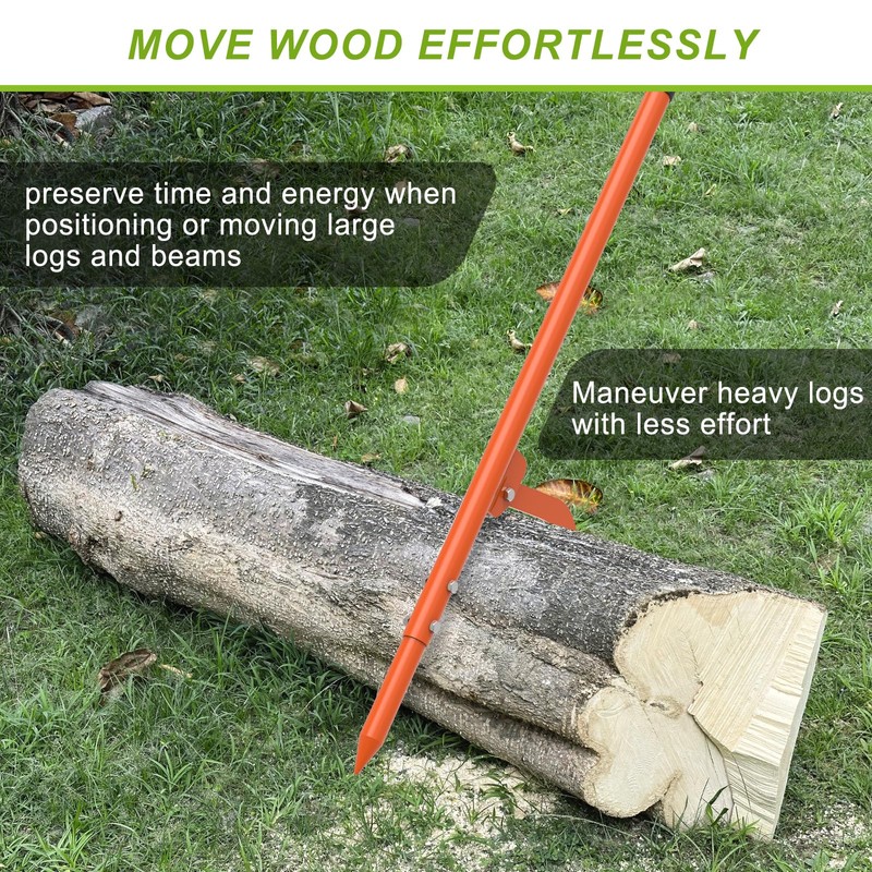 Dolibest 42/49'' Steel Cant Hook Tool, Log Peavey Tool, Cant
