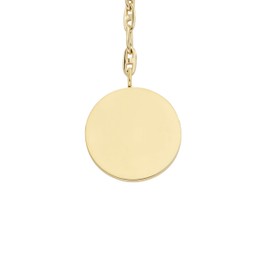 Fossil Women's Heritage D-Link Gold-Tone Stainless Steel Y-Neck Necklace (Model: JA7258710), Length: 457.2mm+50.8mm, Stainless Steel, No Gemstone