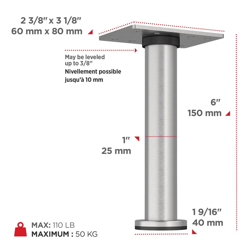 Richelieu Hardware 64217150155 5 15/16 in (150 mm) Round Furniture