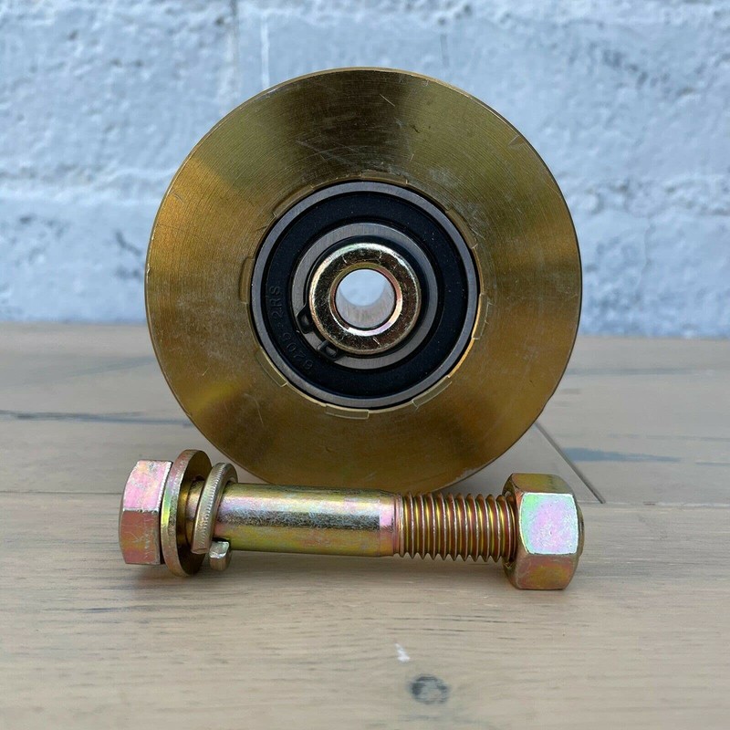 4" Solid Slide Gate V Groove Caster Wheel Roller Sliding