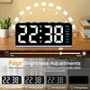 Necomi 【Upgrade】 6.8'' Digital Alarm Clock, LED Alarm Clock with