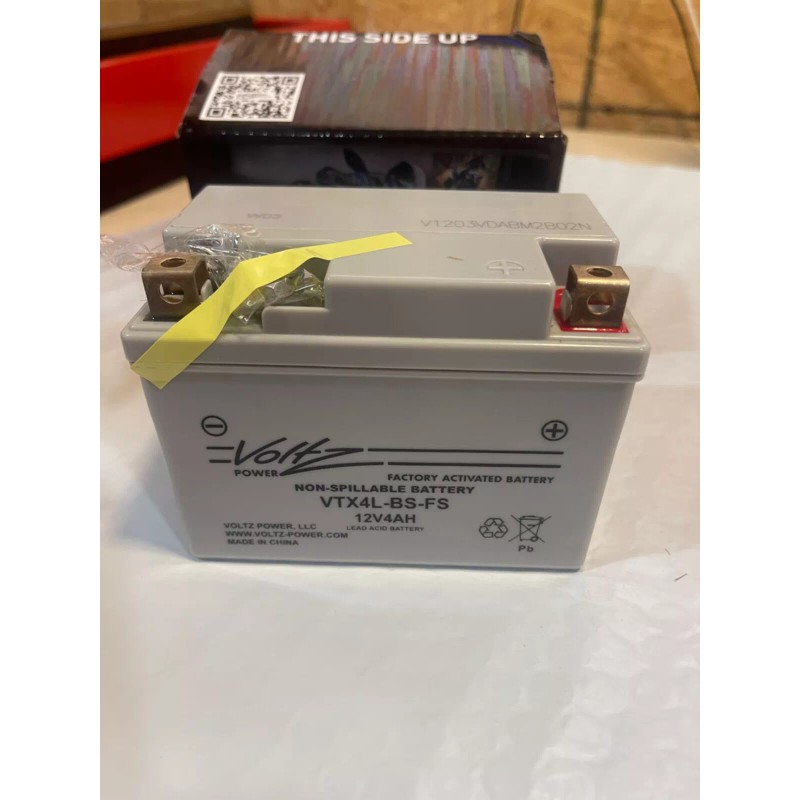 Battery Voltz Power Powersport Battery VTX4L-BS-FS | 12V 4AH Lead