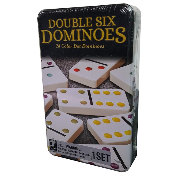 Cardinal, Double 6 Dominoes in Tin