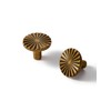 JIASENBAO 10 Pack Antique Brass Cabinet Knobs Vintage Flat Drawer