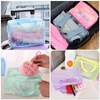 Cosmetic Bag Transparent Daisy Flowers Travel Toiletry Bag Set, 5