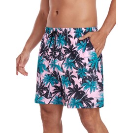 RELLECIGA Men's Coconut Tree Classics Board Shorts Swim Shorts Swim Trunks Size Large