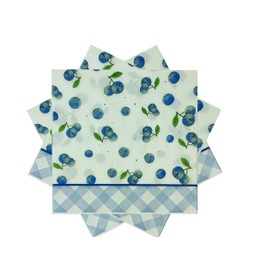 40Pcs Blueberry Cocktail Paper Napkins 2-ply Disposable Beverage Napkins Decorative Birthday Decor for Baby Shower Wedding Table Party Supplies 6.5"