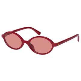 mosanana Trendy Oval Sunglasses for Women 2025 Small 90s Retro Vintage Cute Fashion Cool Thin Skinny Narrow Tiny Red Frame Lens MS52477