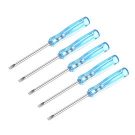 sourcing map Mini Slotted Screwdriver, 2.0mm Flat Head 65mm Length for Small Appliances Repair, 5 Pcs
