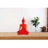 BUDDHO Buddha overcoming Temptations Buddha Statue 4" H Poly Resin