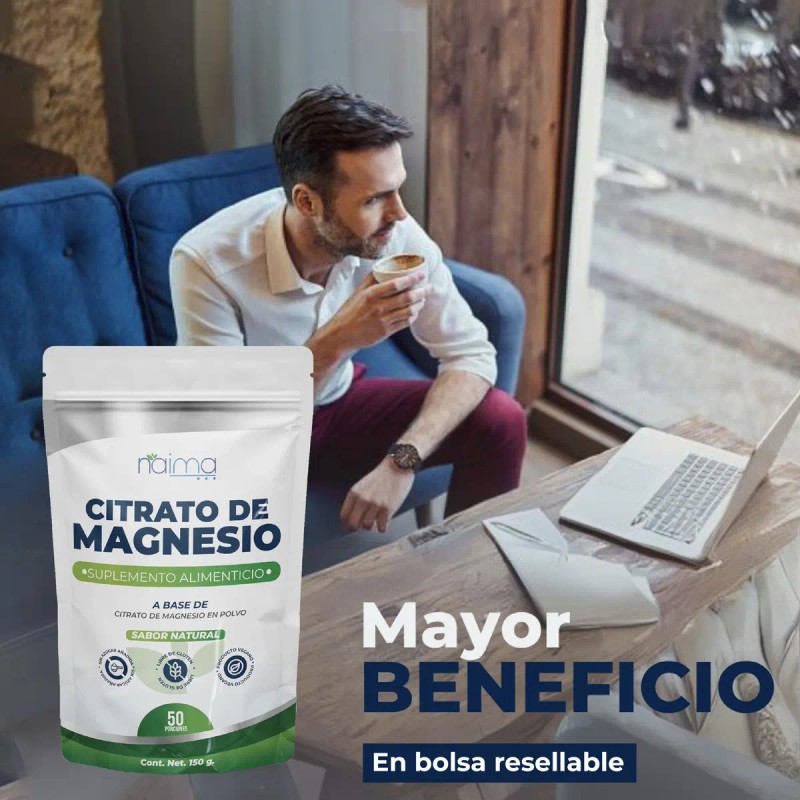 Citrato Magnesio Puro 150g Sabor Suplemento Naima