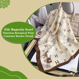 XIAOBLESS 4pcs 35 Inches Head Scarf for Women Stain Square Silky Hair Scarves Bandanas Neckerchief Scarf (White,Beige,leopard print,golden)