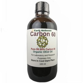 Carbon 60 HIGH PURITY 99.9% Organic Olive Oil Buckminsterfullerene C60 100 ml x1