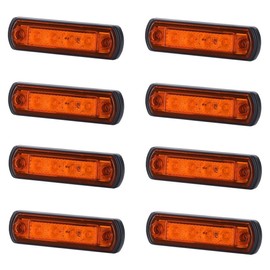 BUL BARS 8 x 4 SMD LED Orange Marker Light Side Light 12 V 24 V with E-Mark Position Light Car Truck Car Lamp Light Yellow Universal