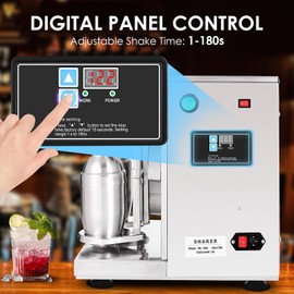 Automatic Milk Tea Shaker Machine, 360° for Bubble Tea Boba Tea, Electric Milk Tea Shaking Machine, Juice Coffee Milk Wine Cocktail Double Cup 750ml Stainless Steel