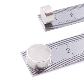 Brudazon 20 Mini Disc Magnets 10 x 5 mm N52 Strongest Level Neodymium Magnets Ultra Strong Power Magnet for Model Making, Photo, Whiteboard, Notice Board, Fridge, Crafts, Magnetic Disc Extra Strong