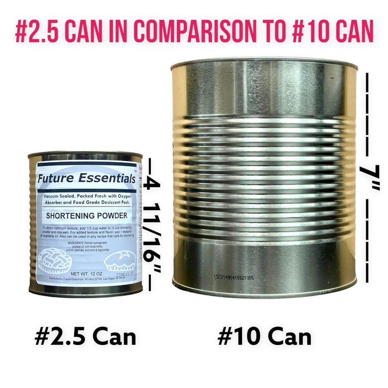 Future Essentials Powdered Shortening | 12 oz | Shelf-Stable Cooking