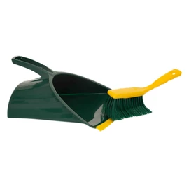 Novaliv Dustpan Jumbo Claw Set 2-Piece Set Plastic Green Yellow Curved Bristles Dustpan Hand Brush (Dustpan Claw Brush, 1)