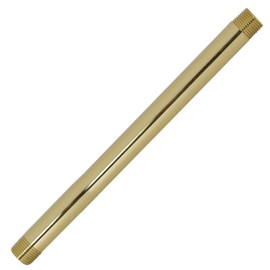 Westbrass D12112-01 12" x 1/2" IPS Brass Pipe Nipple, Polished Brass