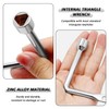 3-Piece Triangle Key Wrench and 3-Piece Key Ring, Anti-Rust Triangle