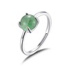 Philip Jones Green Aventurine Adjustable Ring