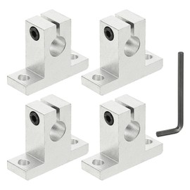 MECCANIXITY SK10 Aluminum Linear Rod Rail Shaft Support, 10 mm ID Linear Rail Mounting Bracket Motion Rod Clamping Guide Support for 3D Printer, Pack of 4