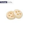 sourcing map 10pcs 16L Wooden Sewing Button 3/8"(10mm) 4 Holes