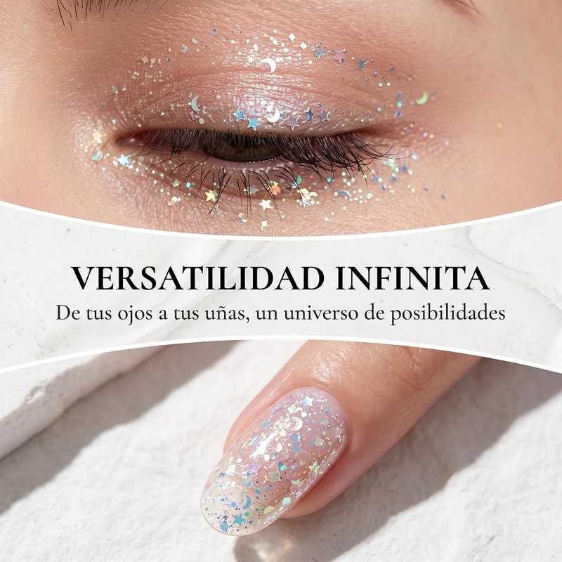 6 Colores Brillo Lentejuelas Sirena(6 Colores)