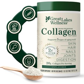 Collagen Peptides Powder 16 oz, Hydrolyzed Collagen Protein Supplement, Unflavored Quick Dissolve, Keto Friendly, Supports Skin Hair Nails & Joints