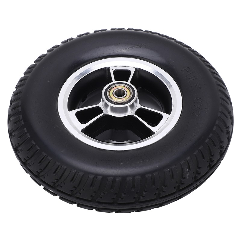 Wheelchair Wheel Replacement Solid PU Reinforced Aluminum Alloy Hub Walker
