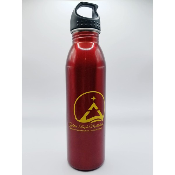 Golden Temple Meditations Water Bottle, Stainless Steel Sports Bottle-24 oz.,