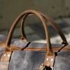 Polare 23” Waterproof Travel Duffel Bag Waxed Canvas Cowhide Leather