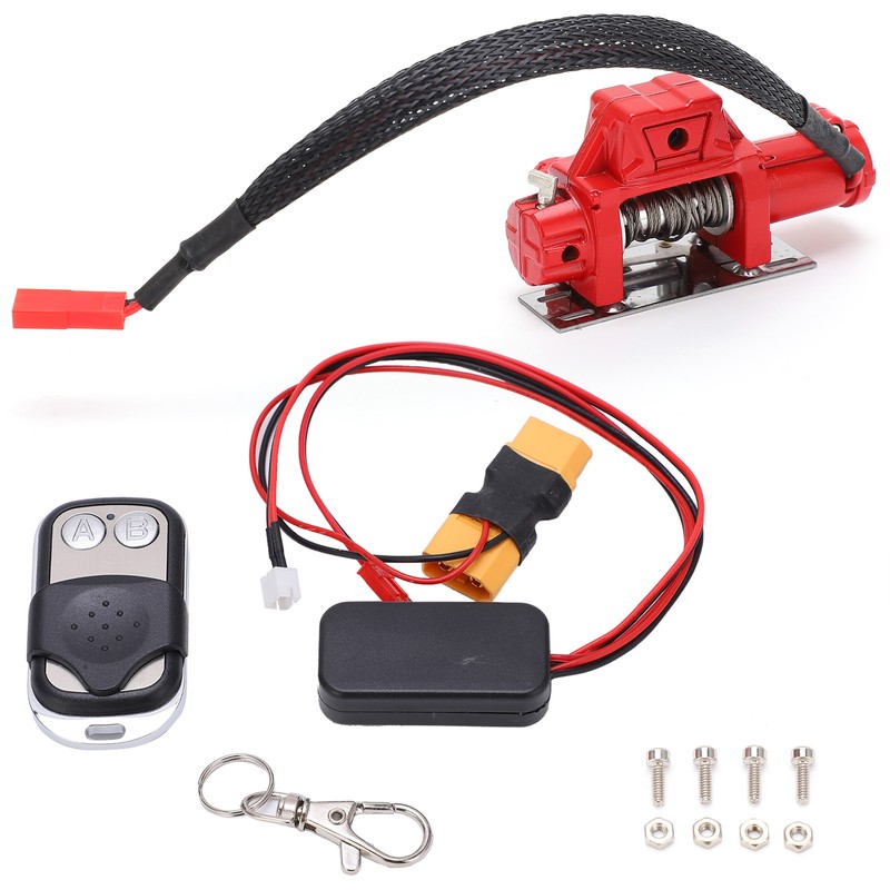 RC Automatic Winch and Wireless Remote Controller Receiver Simulation for